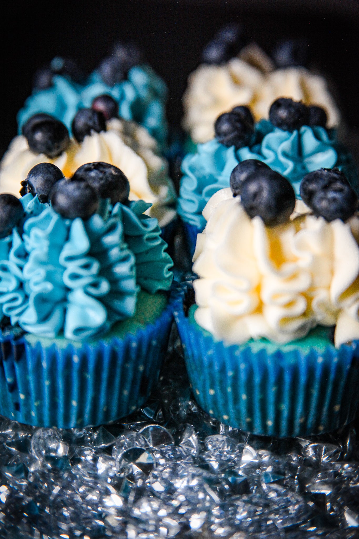 Berry Blues Cupcakes (Half Dozen)